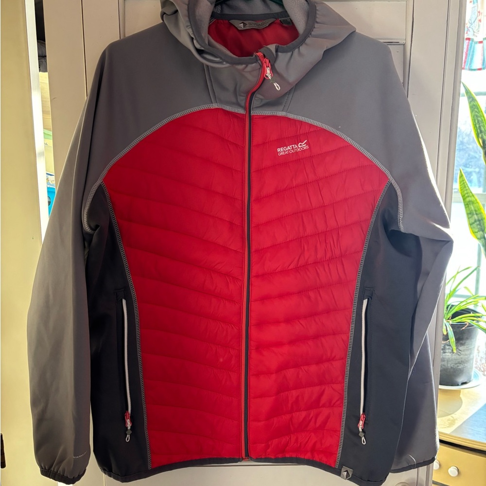 Red And Gray Performance Jacket With Insulated Fr… - image 1